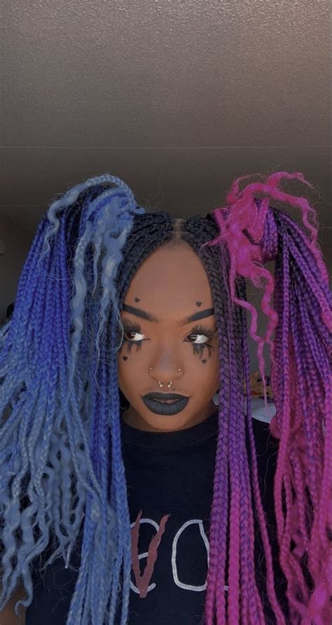 Purple Wine Pink Box Braids 25 Ideas For 2024 Beautywaymag