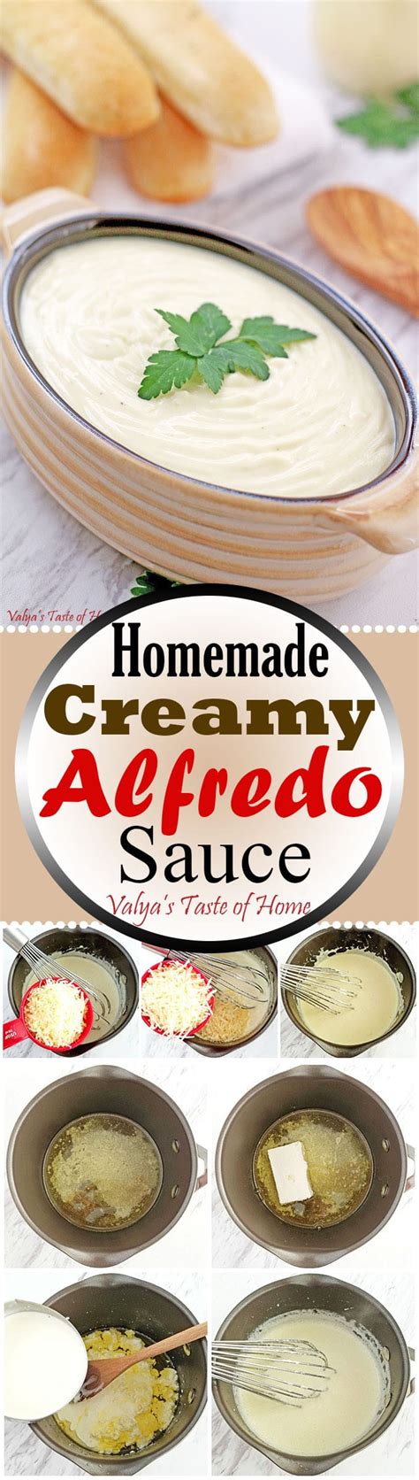Add the cream cheese and then whisk in the heavy cream and garlic powder. Homemade Creamy Alfredo Sauce Recipe - Valya's Taste of Home