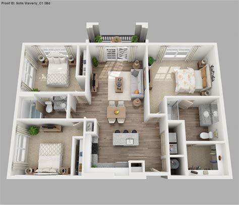 The Floor Plan Of A Two Bedroom Apartment With Living Room Dining Area