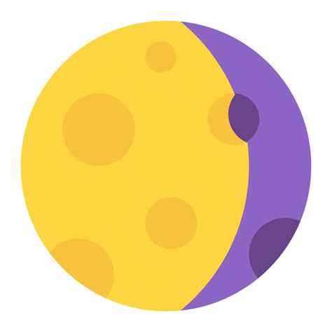 Waning Gibbous Moon Flat Icon Fluentui Emoji Flat Iconpack Microsoft