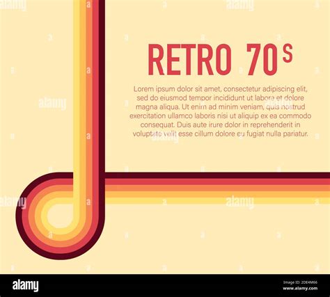 70s 1970 Abstract Vector Stock Retro Lines Background Vector