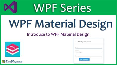 Wpf Material Design Coreprogramm Youtube