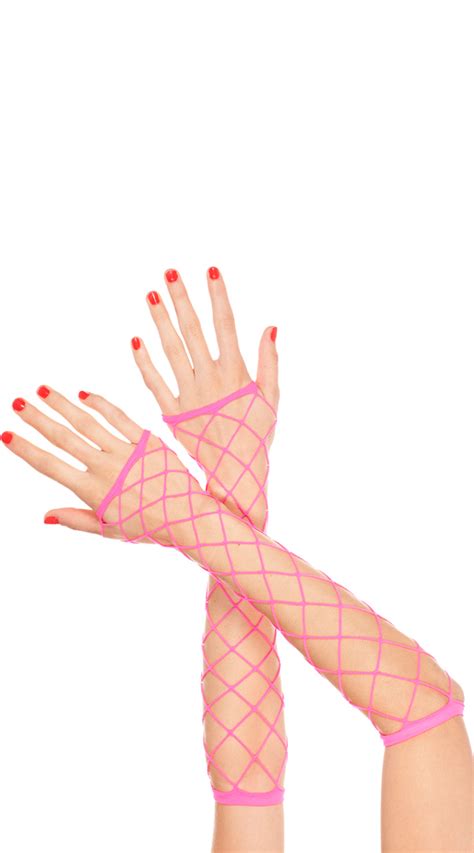 Fingerless Fishnet Gloves Net Costume Gloves