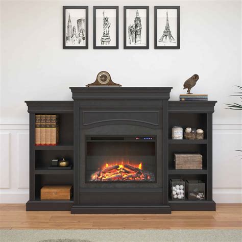 Ameriwood Home Lamont Mantel Fireplace Black
