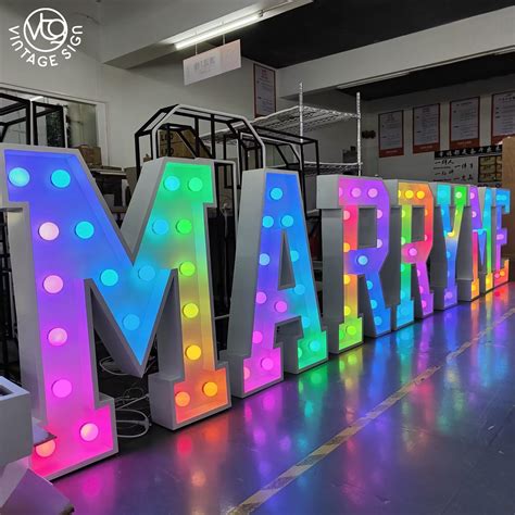 Custom Giant Letter Light 4ft Led Marquee Wedding Letters China 4ft