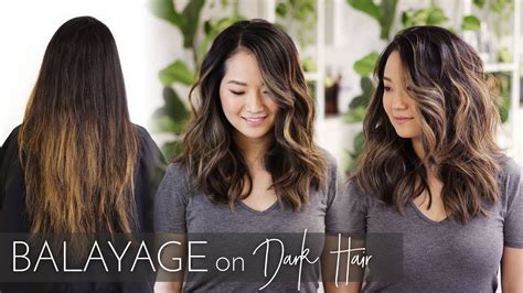 Asian hair highlights hair hairstyles haircuts edgy hair long hair color hair color asian dark hair with highlights extremely damaged hair purple hair. Balayage on Dark Hair | Foilayage Technique on Black Asian ...