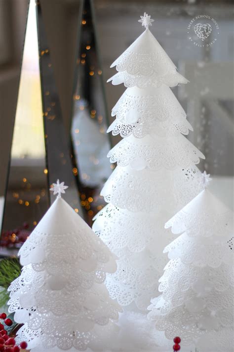 Doily Christmas Trees An Easy Christmas Craft Idea