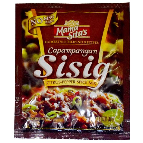 Mama Sitas Meal Mix Sisig Citrus Pepper Spice 40g Shopee Philippines