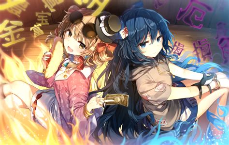 Wallpaper Anime Girls Touhou Shion Yorigami Blue Eyes Blue Hair 1583x1000 Richs
