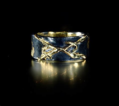 Viking Rune Wedding Band Ring Rustic Ring Celtic Wedding Rings Mens
