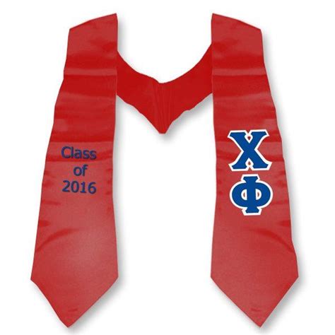 Chi Phi Graduation Stole With Twill Letters Twill Graduation Stole