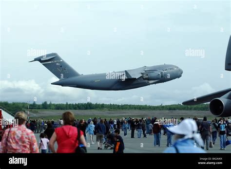 Boeing C 17 Globemaster Iii Military Cargo Plane Taking Off During