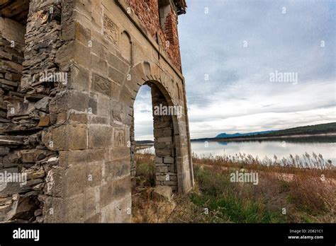 Submerged Abandoned Church In Ogosta Dam Bulgaria Amazing Sky And