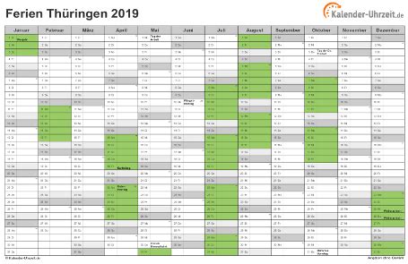 Die meisten kalender sind unbeschrieben, und das. Ferien Thüringen 2019 - Ferienkalender zum Ausdrucken