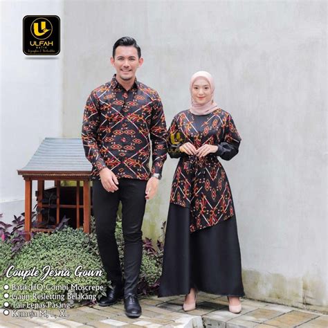 Jual Couple Gamis Batik Modern Batik Couple Sarimbit Brokat Kebaya Lamaran Kebaya Wisuda