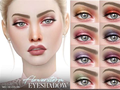 Pralinesims Flowerstorm Eyeshadow N63 Makeup Cc Sims 4 Cc Makeup