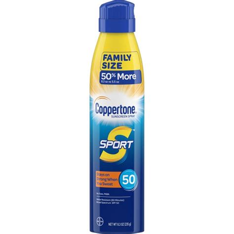 Coppertone Sport Sunscreen Continuous Spray SPF 50, 8.3 oz - Walmart ...