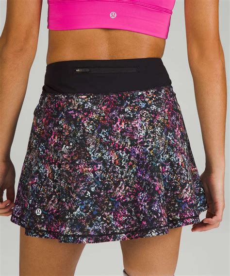 Lululemon Pace Rival Mid Rise Skirt Long Floral Spray Multi Lulu