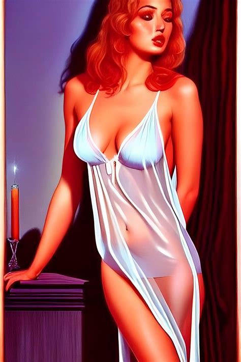 Lidija Bacic Lille In White Nightgown Pinup By Dirtycartoons On Deviantart