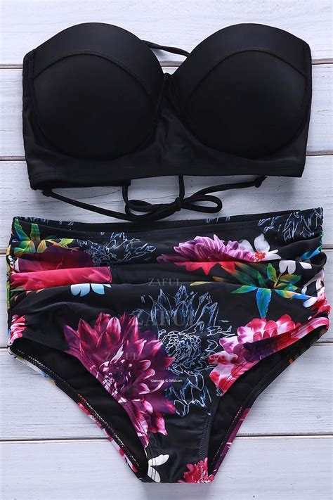 Hipster Fashion Two Piece Floral High Waisted Swimsuit