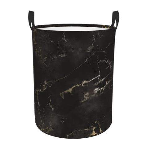 Znduo Black Marble Texture Art Pattern Laundry Basket Waterproof