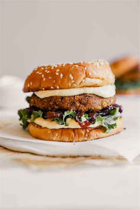 Vegan Gluten Free Mushroom Veggie Burger Recipe Zestful Kitchen