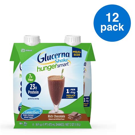 Glucerna Hunger Smart Meal Size Diabetes Nutritional Shake Meal Replacement To Help Manage