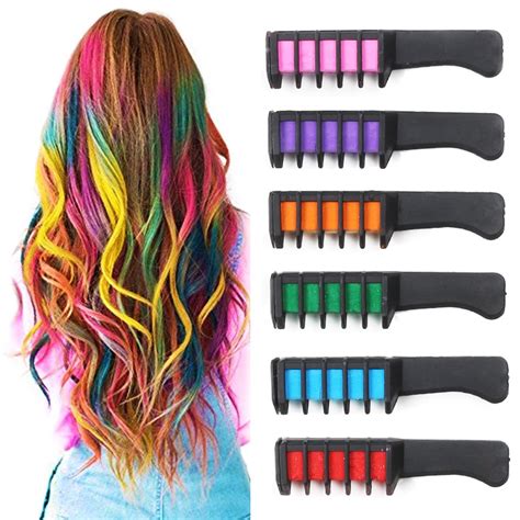 Temporary Hair Chalk Comb Washable Hair Color Comb