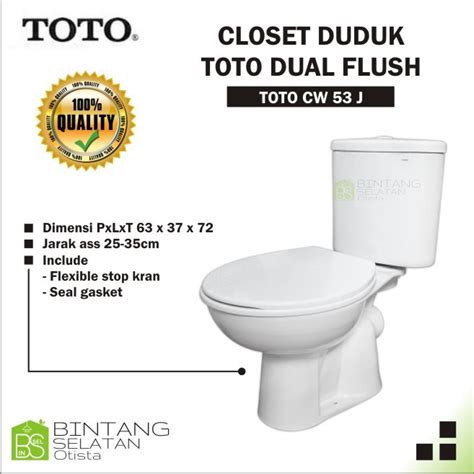 Closet Duduk Toto Kloset Toto Monoblock Toto Cw J Cw J Original