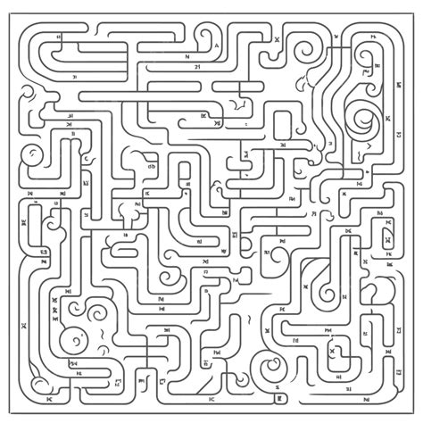 Coloring Maze Sheet With Mazes A Puzzle In The Background Outline