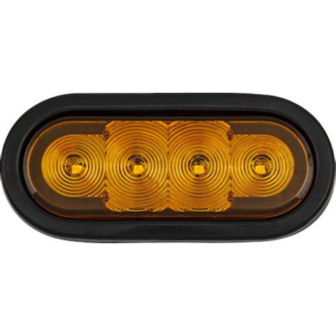 Buyers Products Amber 6 Inch Oval Recessed Led Strobe Light With Quad