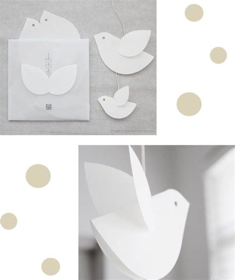 A Paper Bird Mobile So Stunning Paper Birds Diy Paper Bird Mobile
