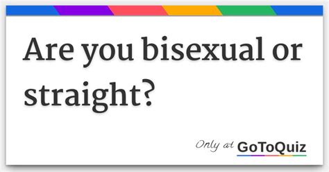 How To Know If Youre Bisexual Test