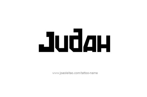Judah Name Tattoo Designs