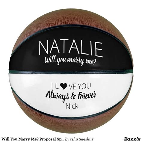 Will You Marry Me Proposal Sports Basketball Zazzle Marry Me