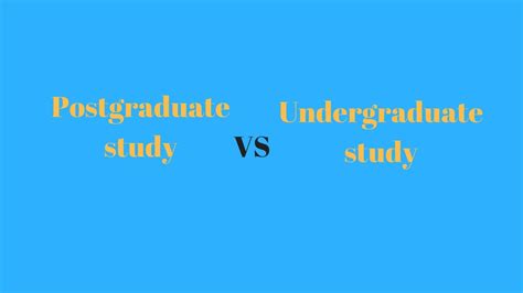 Differences Between Postgraduate And Undergraduate Study Youtube