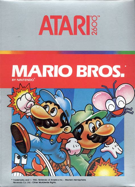 Mario Bros 1983 Atari 2600 Box Cover Art Mobygames