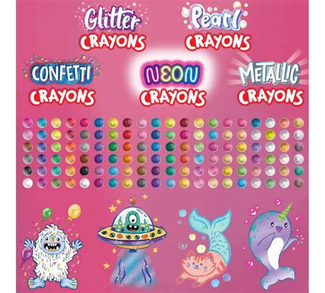 120 Crayons In Specialty Colors Kids Coloring Set Crayola