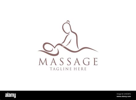 Body Massage Logo Body Spa Centre Icon Massage Parlour Spa Relax