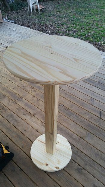 **the finished table ends up measuring about 38 inches tall and the table top space measures about 31 x 47 inches. Bar Height Pub Table - Cheap! | Bar table diy, Woodworking ideas table, Diy outdoor bar