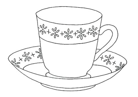 Tea Cup Coloring Page At Getcolorings Free Printable Colorings