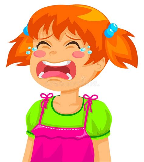 girl crying stock vector illustration of female pretty 19205036