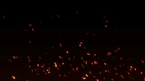 Beautiful Fire Sparks In The Night Dark Background Loop Animation