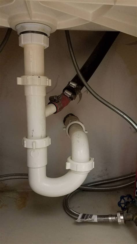 Washing Machine And Sink Sharing Drain Plumbing