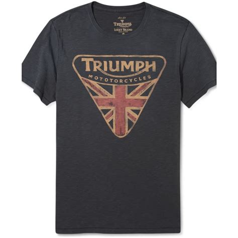 Lucky Brand Triumph Badge T Shirt In Black For Men Lyst