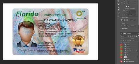 Florida Driver License Psd Template New Bd Online Agency