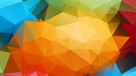 Colorful Triangle Abstract Digital Art Low Poly Wallpapers Hd