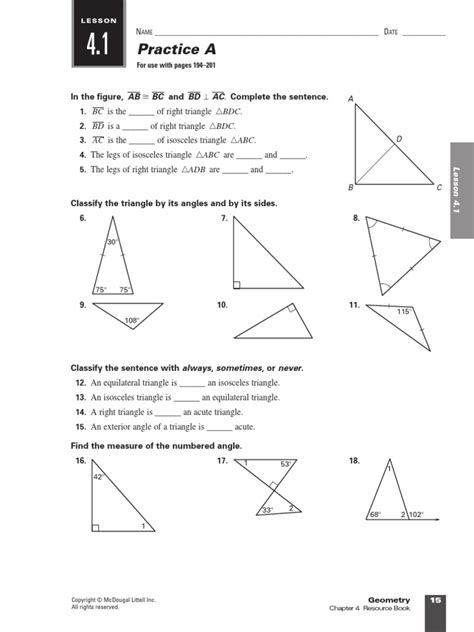 Congruent to reach the desired conclusion attempt to prove those triangles congruent if you cannot due to a lack of information its time to take a detour find a different pair of triangles congruent based on the given information get something congruent by. Geometry resource book answers chapter 4 - sustainablenevada.org