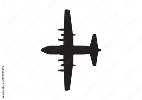 Lockheed C 130 Hercules Military Transport Stock Vektorgrafik Adobe Stock