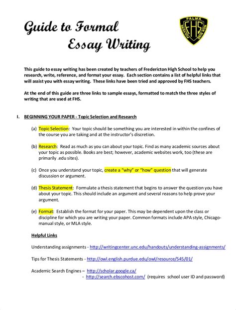 Form 1 english suggested pbs materials. FREE 9+ Samples of Formal Essays in PDF | Examples
